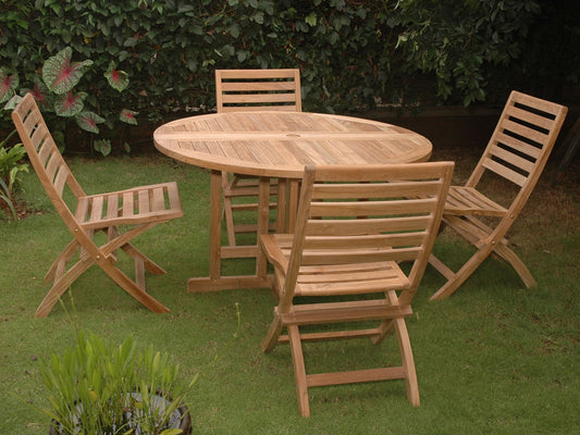 SET-35 Andrew Butterfly Folding 5-pieces Dining Set
