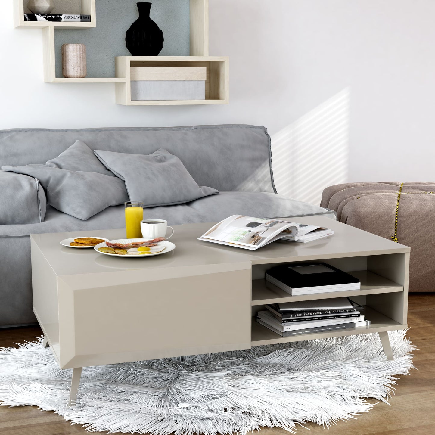 Altus 43" Coffee Table Grey Gloss