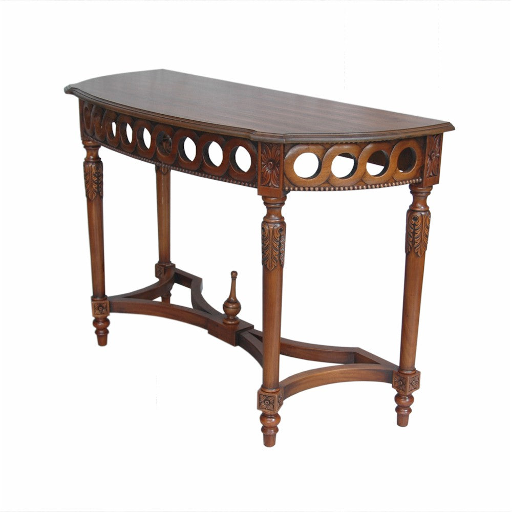 Neoclassical Demilune Console Table