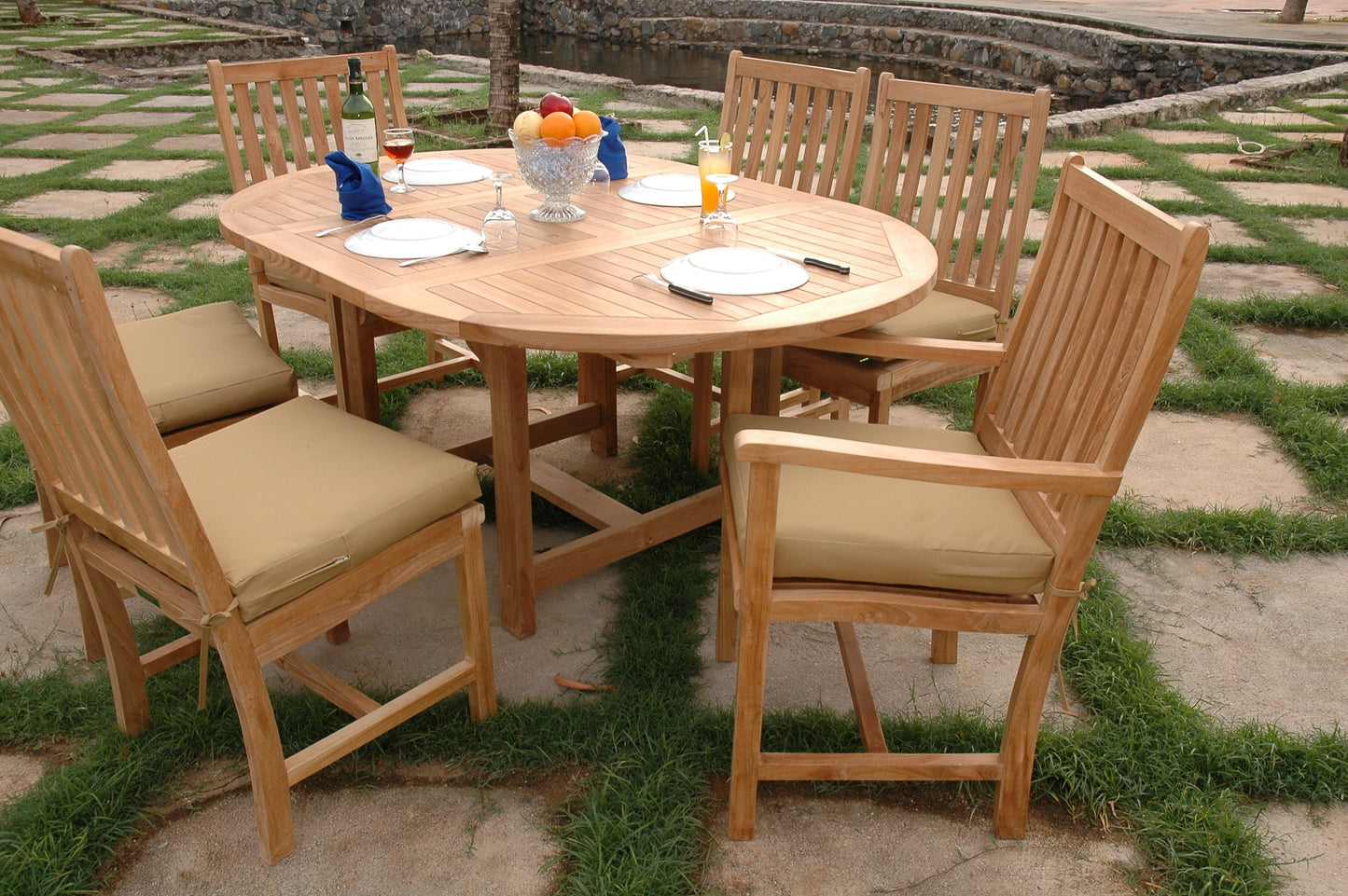 SET-26 Bahama Wilshire 7-pc Dining Table Set