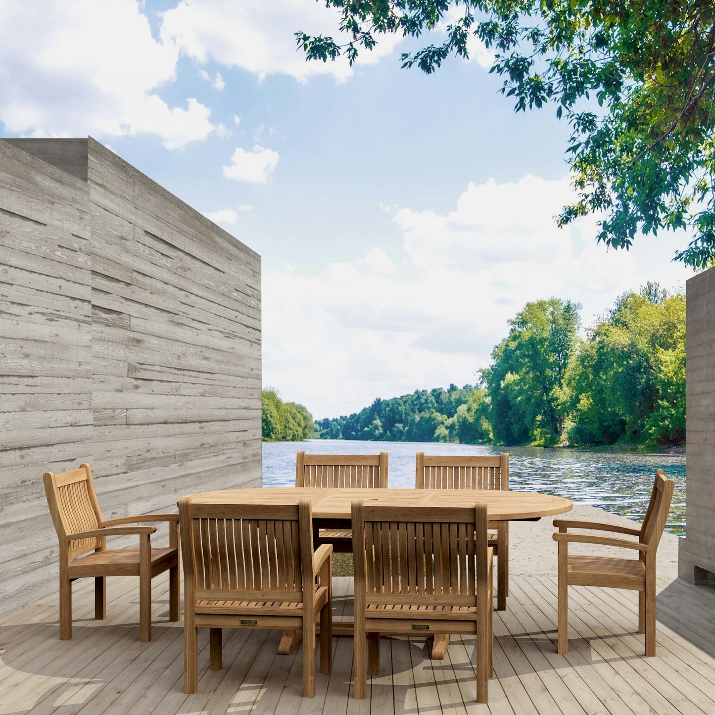 SET-86 Bahama Sahara 7-pc Dining Table Set