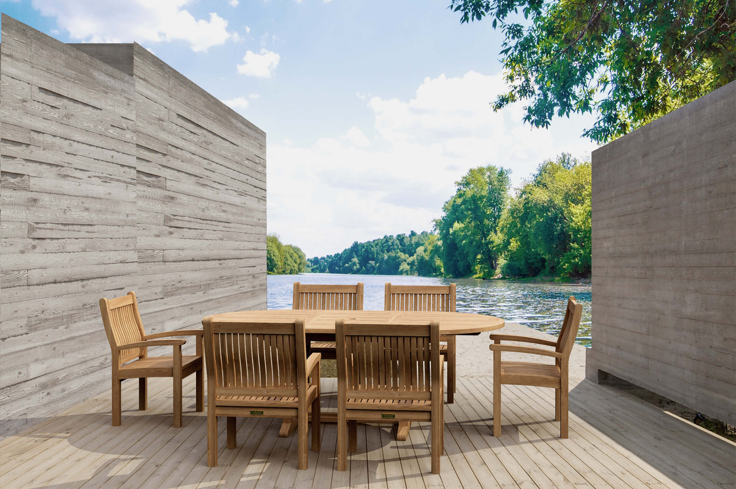SET-86 Bahama Sahara 7-pc Dining Table Set
