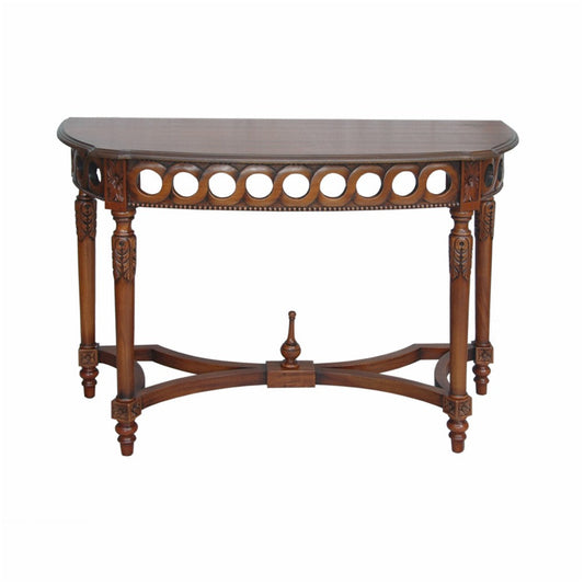 Neoclassical Demilune Console Table