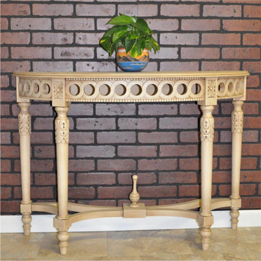 Neoclassical Demilune Console Table