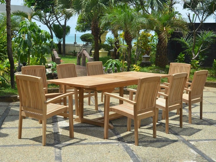 SET-80 Bahama Sahara 9-pc Dining Table Set