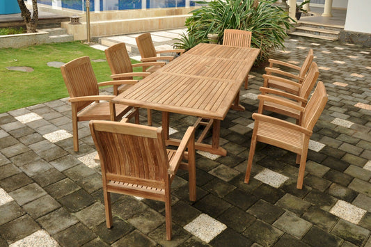 SET-77 Bahama Sahara 9 pc Dining Table Set