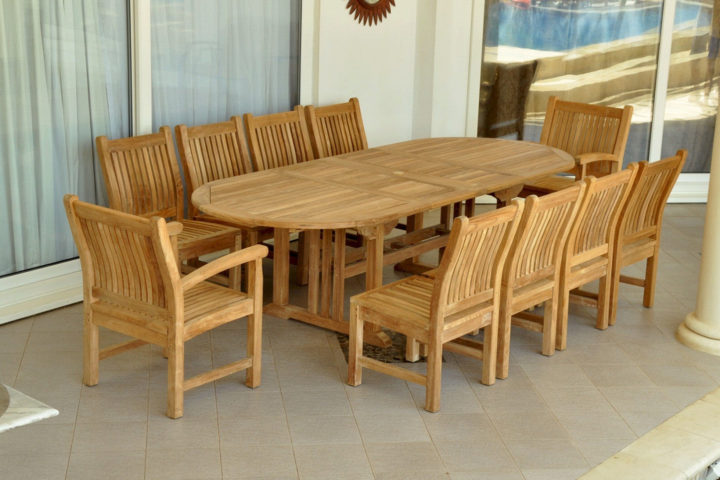 SET-78 Sahara 11pc Dining Table Set