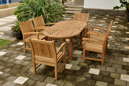 SET-83 Bahama Sahara 7-pc Dining Table Set