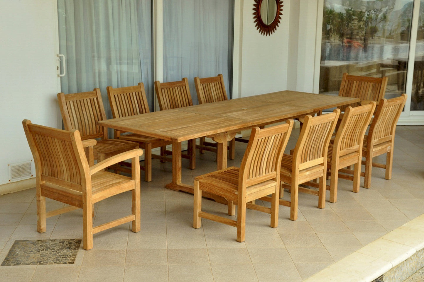 SET-89 Bahama Sahara 11-pc Dining Table Set