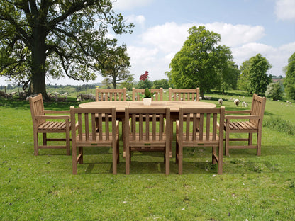 Hyde Park 9-pc Dining Table Set | Anderson Teak Furniture